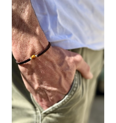 Bracelet homme tissé - Marron