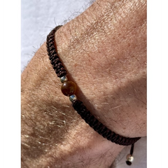 Bracelet homme tissé - Marron