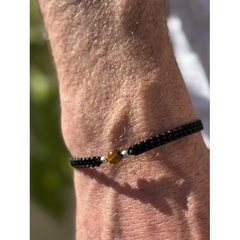 Bracelet homme tissé - Noir