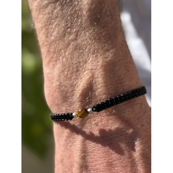 Bracelet homme tissé - Noir