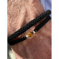 Bracelet homme tissé - Noir