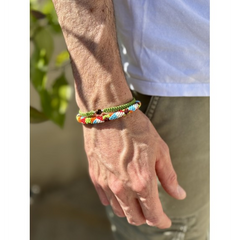 Bracelet homme tissé - Vert