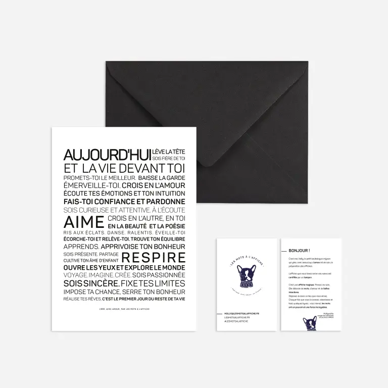 Carte - mini affiche Aujourd'hui