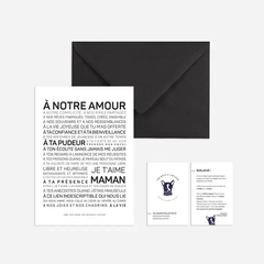 Carte - mini affiche A notre amour Maman