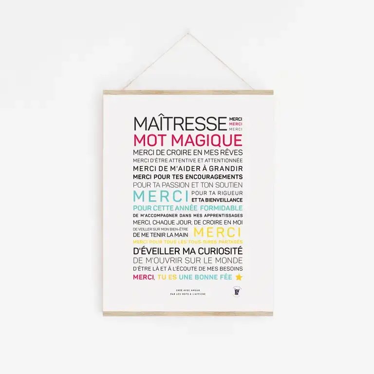 Affiche A4 - Maîtresse