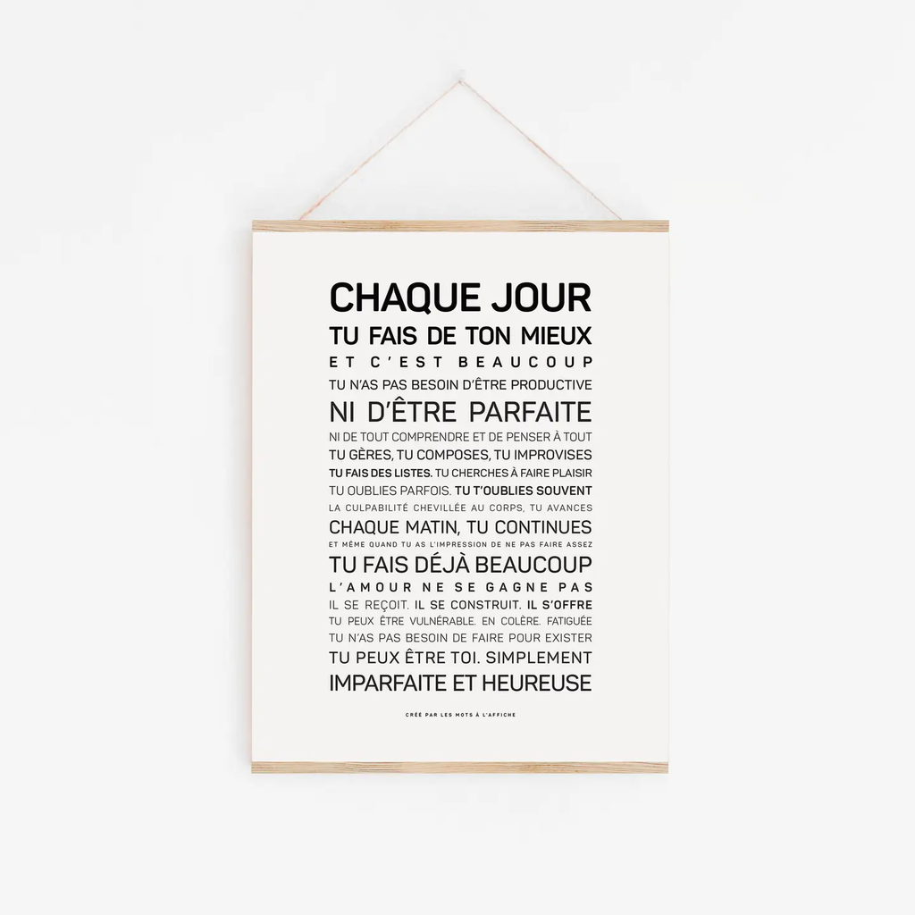 Affiche A4 - Chaque jour