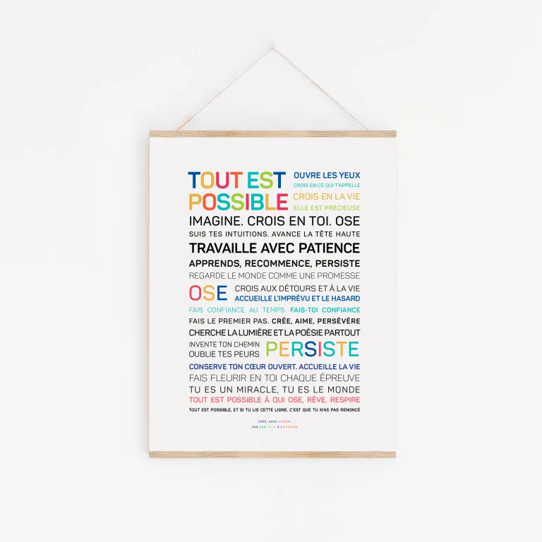 Affiche A4 - Tout est possible (couleurs)