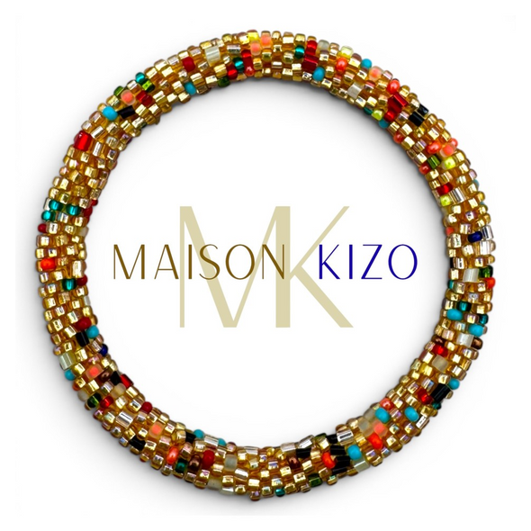 Bracelet népalais Or, multicolore