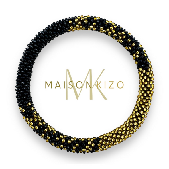 Bracelet népalais Noir, or
