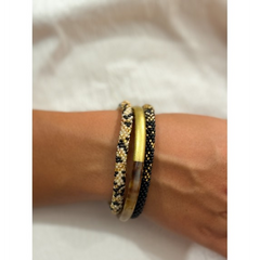 Bracelet népalais Noir, or