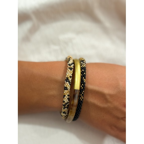 Bracelet népalais Noir, or