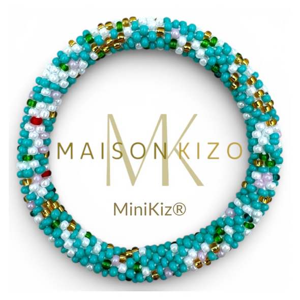 Mini Bracelet népalais Turquoise, blanc, multicolore