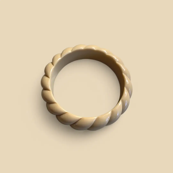 Jonc torsadé Beige