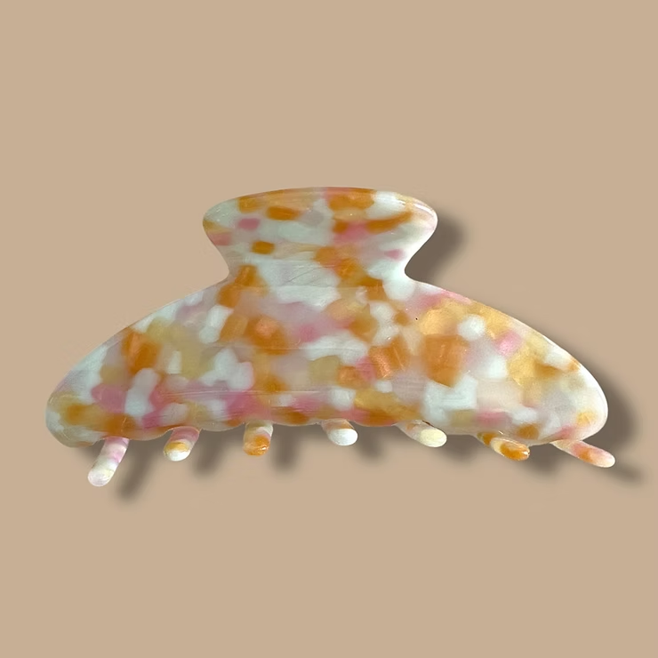 Pince à cheveux babies - Moucheté peach