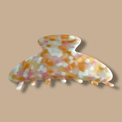 Pince à cheveux babies - Moucheté peach
