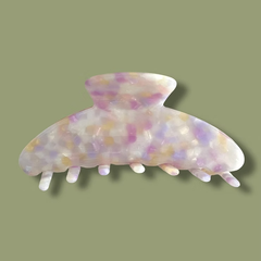 Pince à cheveux babies - Tie and dye Jaune/Lilas