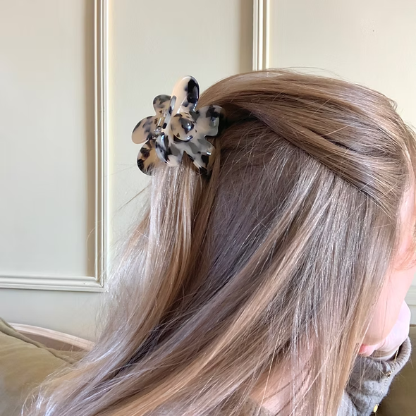Grande pince à cheveux fleur - Léo