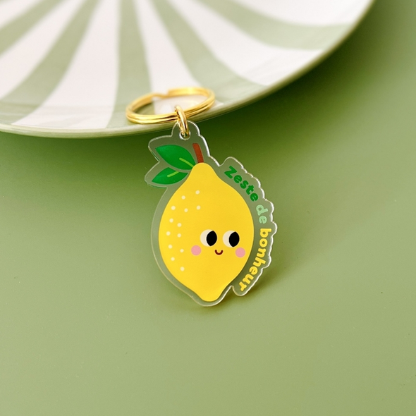 Porte-clés Citron - Zeste de bonheur