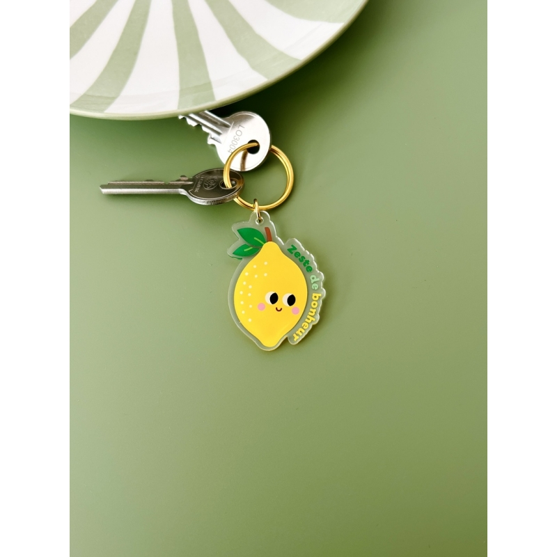 Porte-clés Citron - Zeste de bonheur