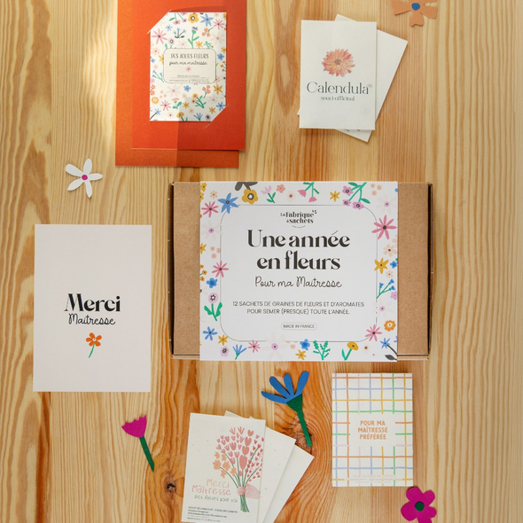Coffret - Une année en fleurs pour ma maîtresse