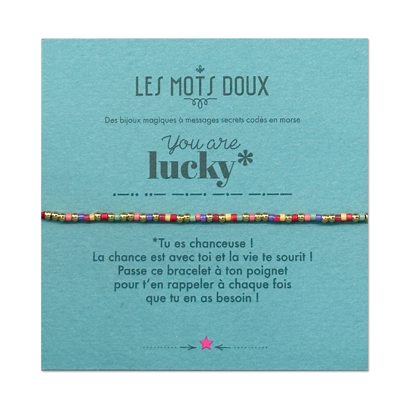 Bracelet code morse "You are lucky"