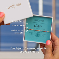 Bracelet code morse "You are lucky"