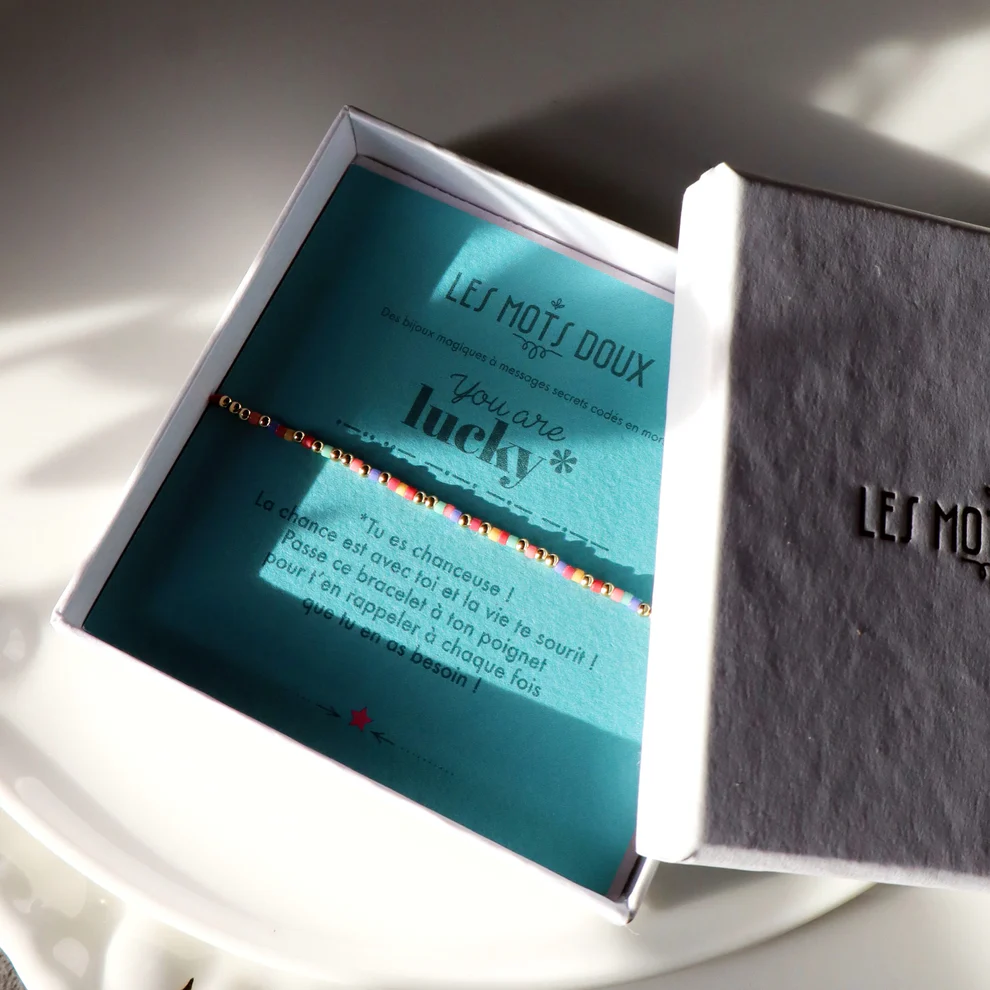 Bracelet code morse "You are lucky"
