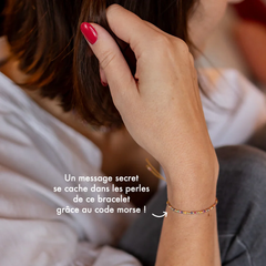 Bracelet code morse "You are lucky"