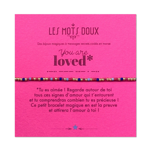 Bracelet code morse "You are loved"