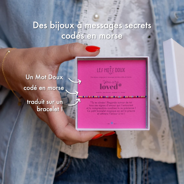 Bracelet code morse "You are loved"