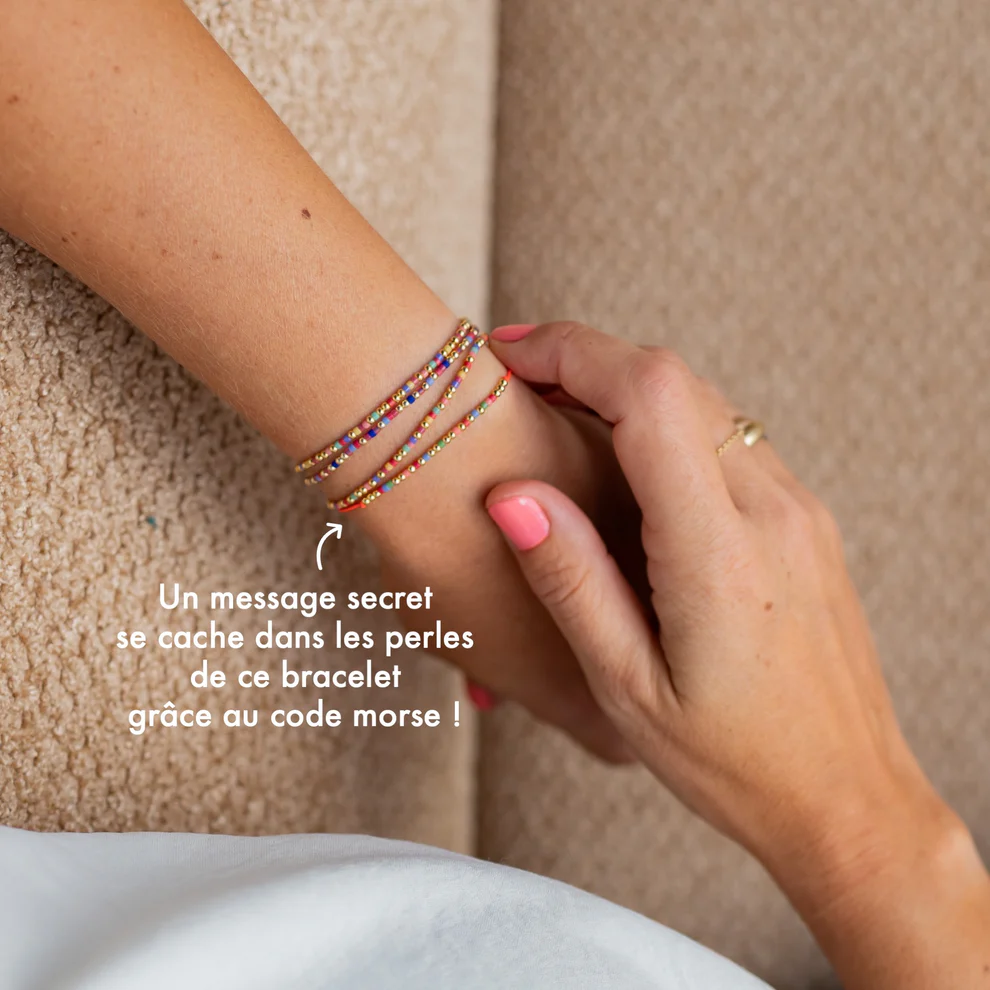 Bracelet code morse "You are loved"