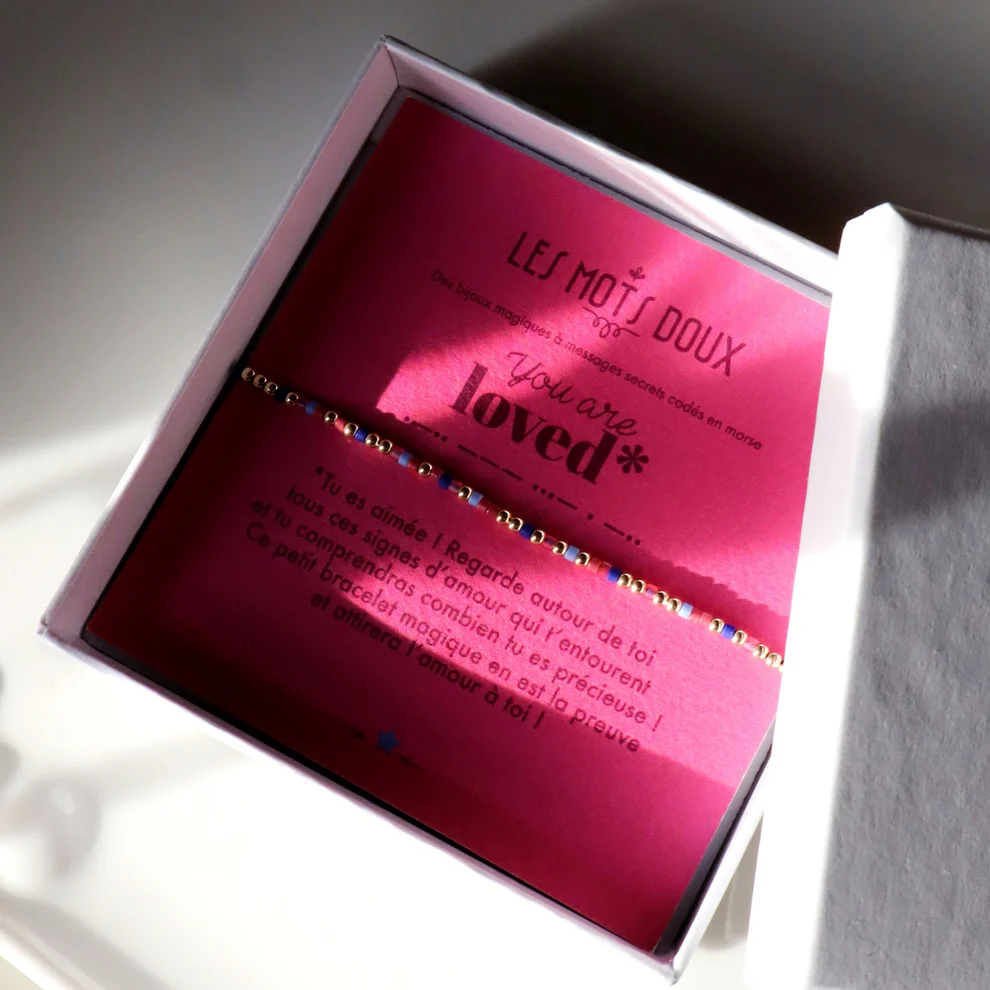 Bracelet code morse "You are loved"