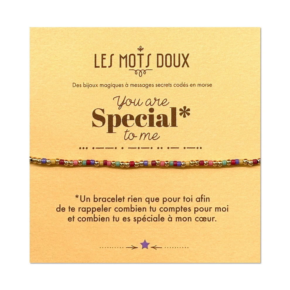 Bracelet code morse "You are special to me"