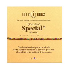 Bracelet code morse "You are special to me"