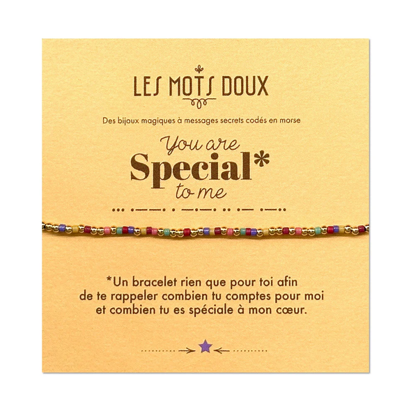 Bracelet code morse "You are special to me"