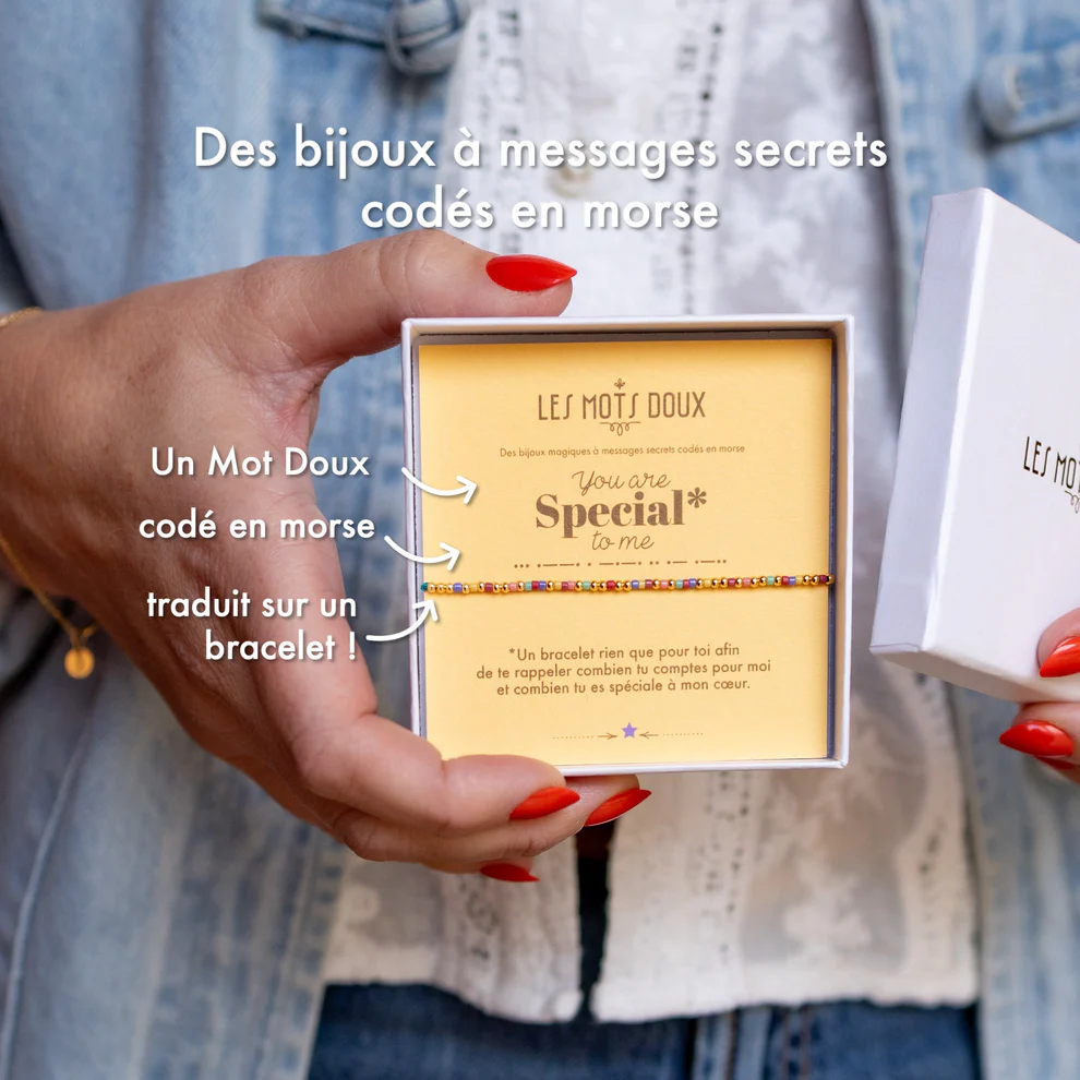 Bracelet code morse "You are special to me"