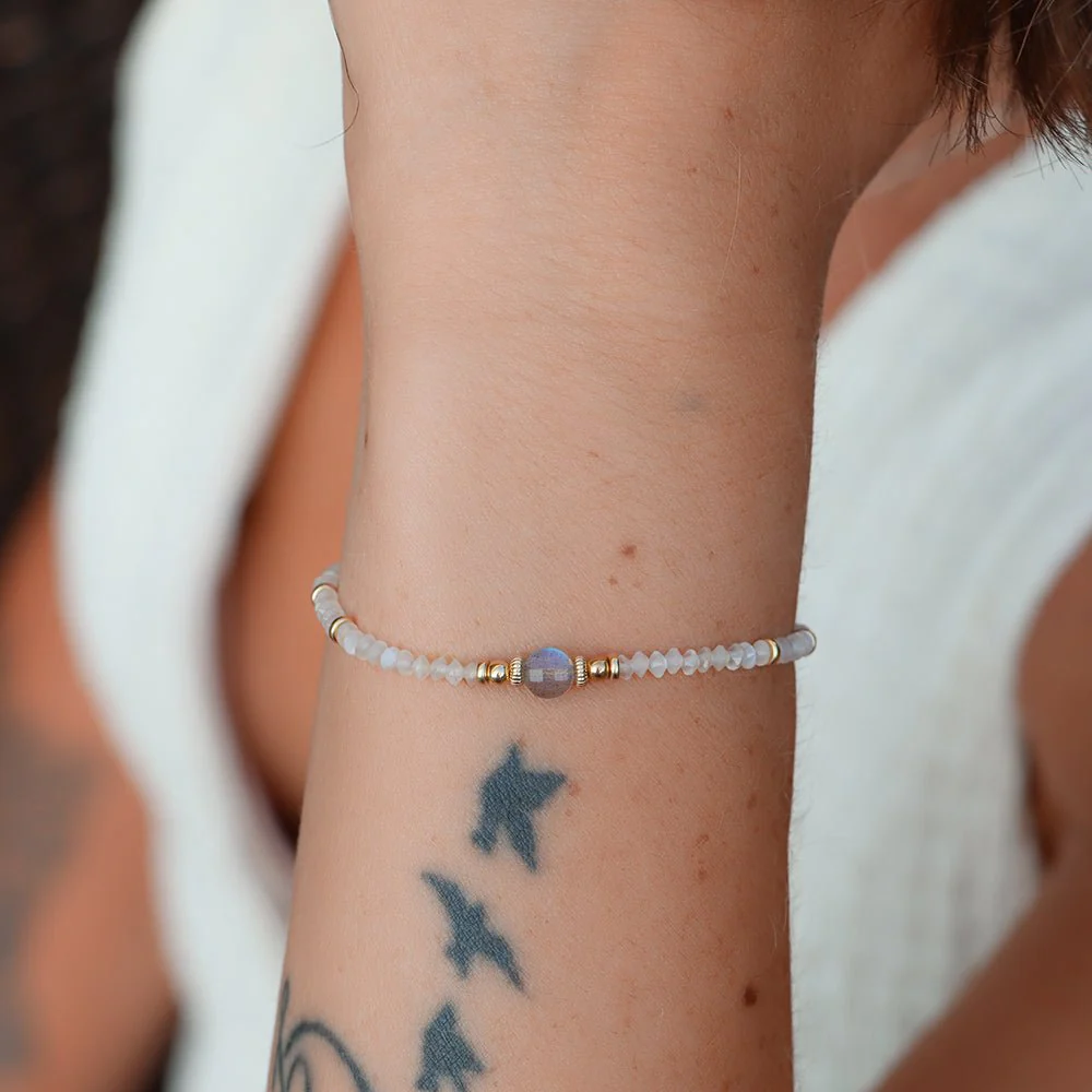 NIKI| Bracelet Pierre de lune & Labradorite