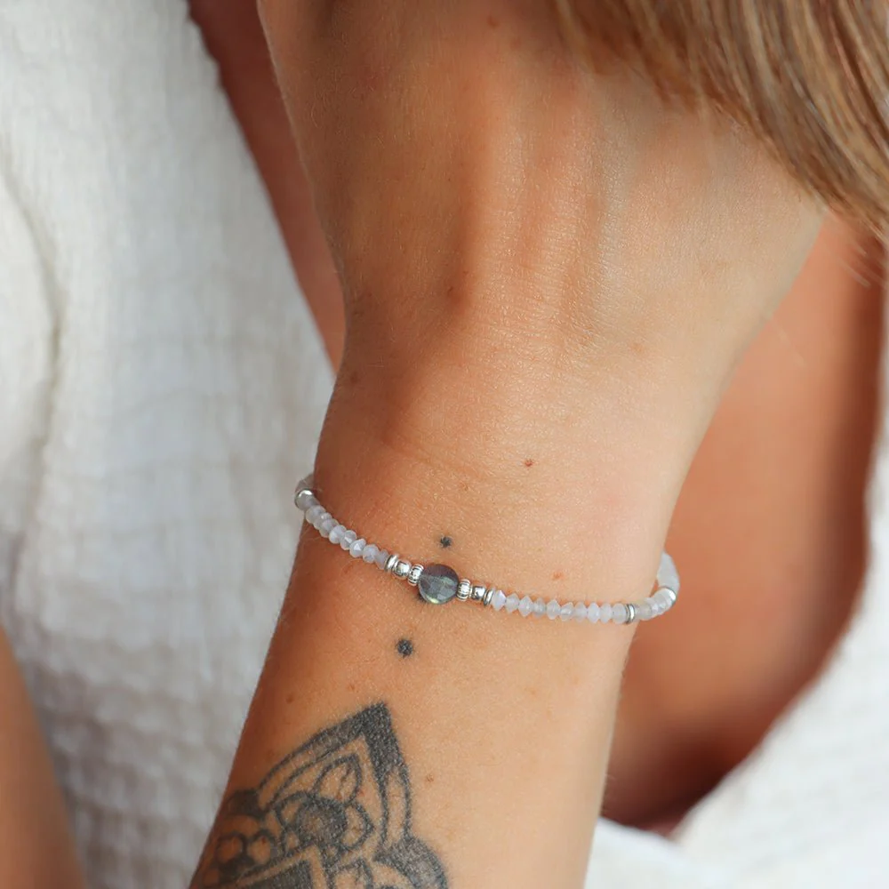NIKI| Bracelet Pierre de lune & Labradorite