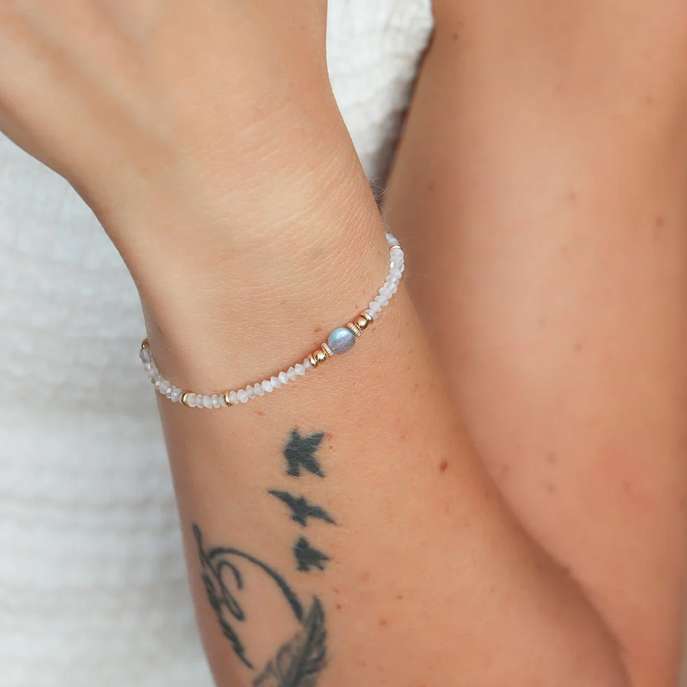 NIKI| Bracelet Pierre de lune & Labradorite