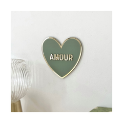 Décoration murale Joli Coeur Amour - Sauge