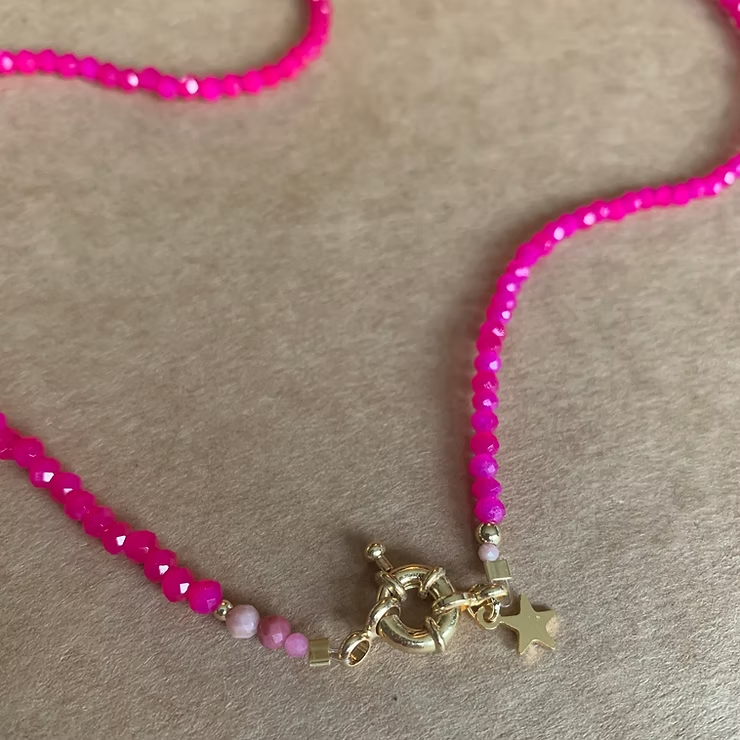 Collier Bonnie - Rose fluo