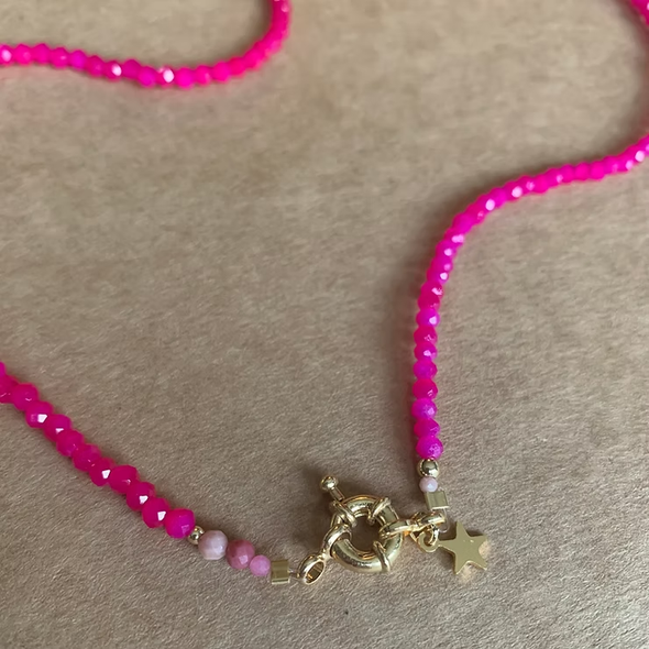 Collier Bonnie - Rose fluo