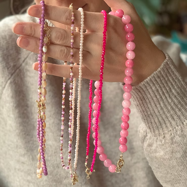 Collier Bonnie - Rose fluo
