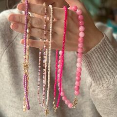 Collier Bonnie - Rose fluo