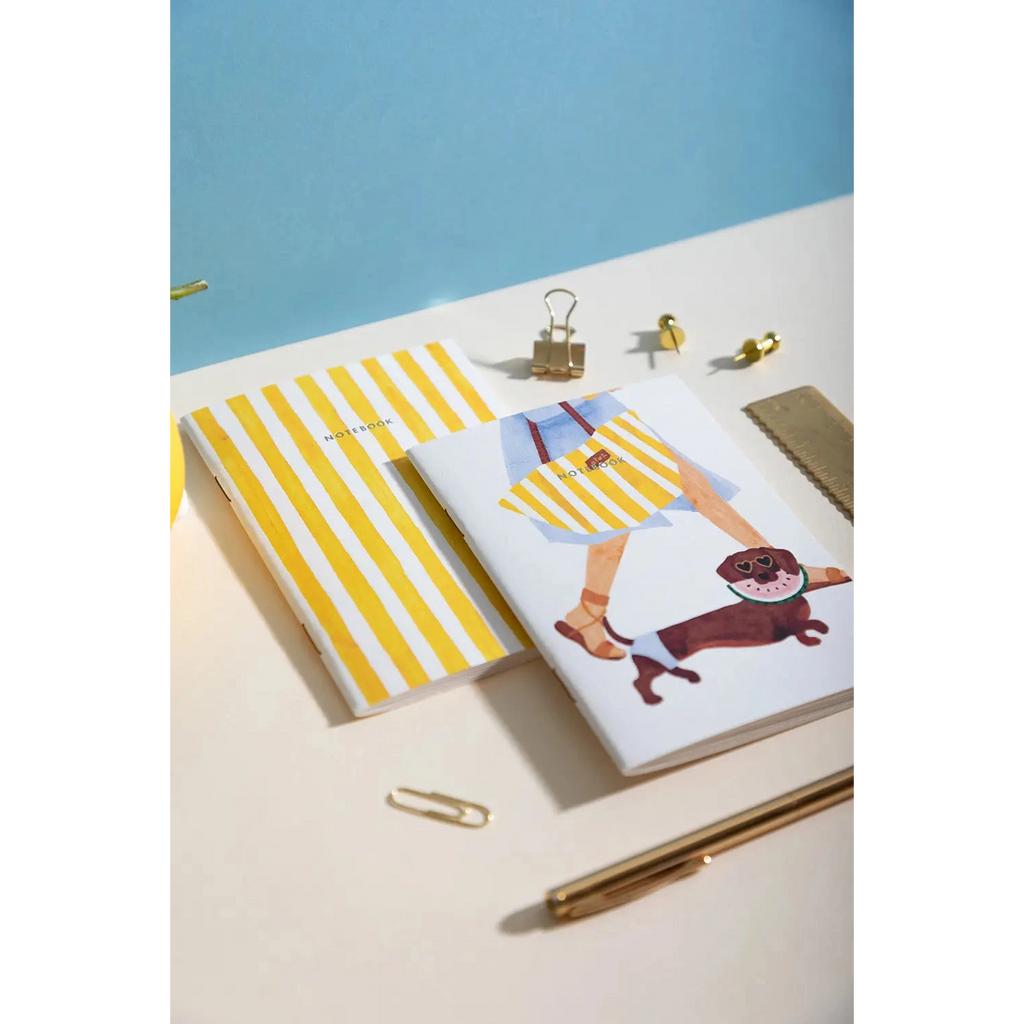 Summer Dachshund - Duo de carnets de poche A6