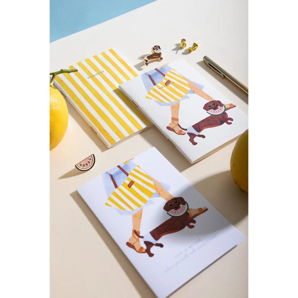 Summer Dachshund - Carte de voeux