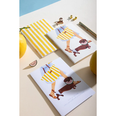 Summer Dachshund - Carte de voeux