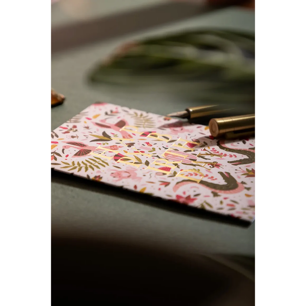 Happy Birthday Pink Croco - Carte de voeux