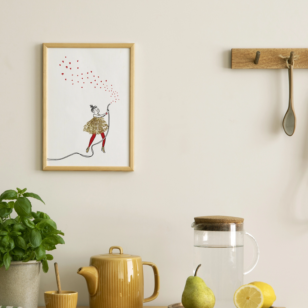 Affiche A5 - Jet de coeurs
