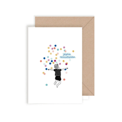 Carte de voeux - Joyeux anniversaire confettis garçon